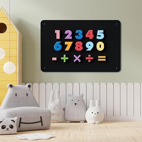 MaxGear Magnetic Board for Wall 17.5" x 11.4" Black Metal Magnet Board | Magnetic Bulletin Board Travel Wall Metal Board For Magnets Display Notes, Photos, and More, With Dual Lock Tape and Screws thumbnail 7