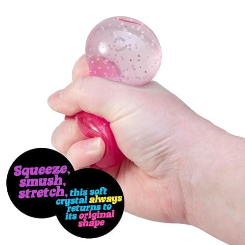 Schylling NeeDoh Groovy Jewel - Sensory Toy - Satisfying Super Sparkly Liquid Filling - Ages 3 and Up - Color May Vary; One Per Pack thumbnail 6