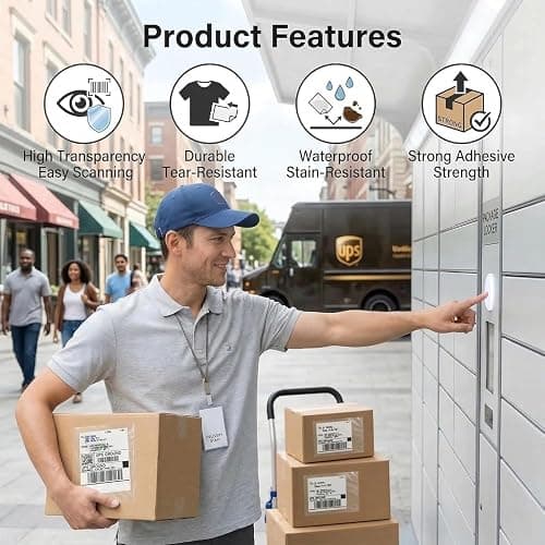 9527 Product 7.5" x 5.5" Clear Adhesive Top Loading Packing List/Shipping Label Envelopes (200 Pack) thumbnail 3