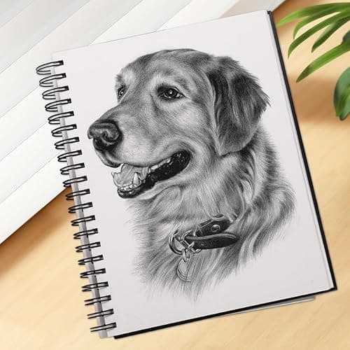 8.5x11inches Hardbound Sketch Book, Spiral Bound Sketch Pad, 80-Sheets 90gsm Inner Paper, Acid Free Drawing Art Paper, Prefect Works with Kids and Adults thumbnail 6