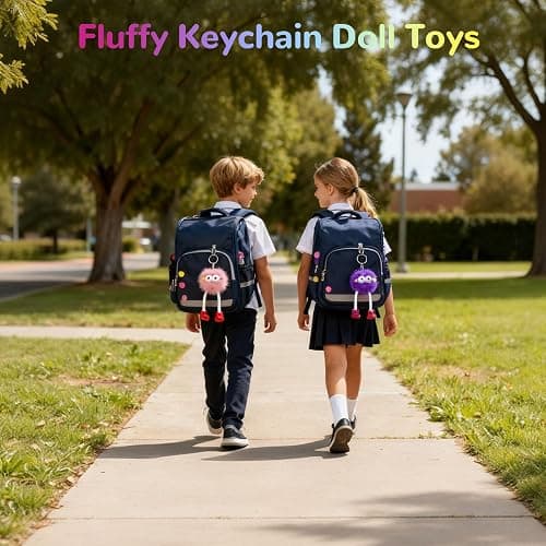 OMyFav 30 PCs Kids Keychains – Colorful Plush Keychain Toys for Birthday Party Favors Goodie Bags Classroom Prizes Pinata Fillers Bulk Gifts Backpack Charms thumbnail 2