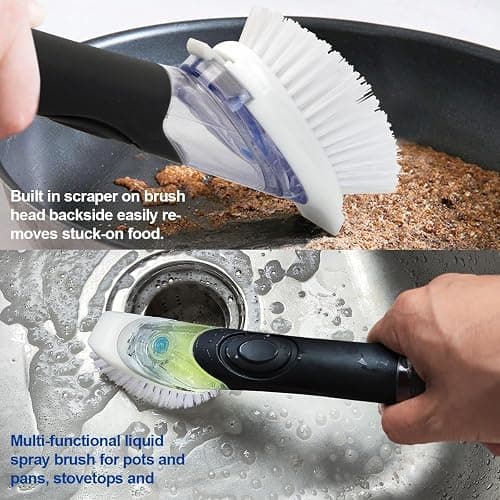 CELOX Dish Brush with Soap Dispenser, Kitchen Brush for Pans, Dishes thumbnail 6