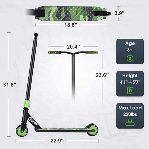 FREEDARE Pro Scooter Stunt Scooter Complete Trick Scooter for Kids 8 Years and Up, Teens, Adults, Boys and Girls Freestyle Street Scooter for Intermediate and Beginner Skate Park thumbnail 4