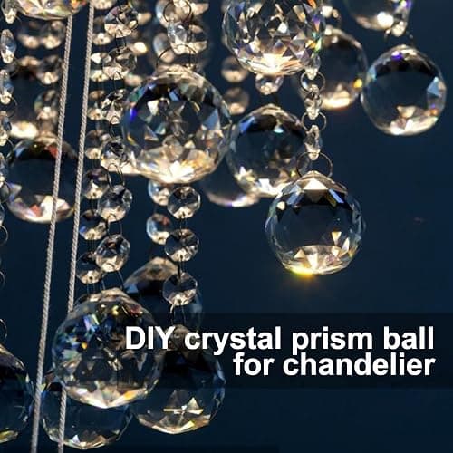 MerryNine 6 Pcs 30mm Clear Crystal Ball Prism Sun Shine Catcher Rainbow Pendants Maker, Hanging Crystals Prisms for Windows, for Feng Shui, for Gift (1.18"/30mm 6Pack) thumbnail 6
