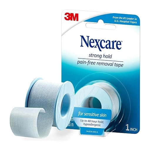 Nexcare Sensitive Skin Low Trauma Tape, 4 Count – Gentle Adhesive Medical Tape for Fragile or Delicate Skin, Hypoallergenic & Latex-Free, Ideal for Post-Surgery Care, Pediatric Use, Frequent Changes thumbnail 9