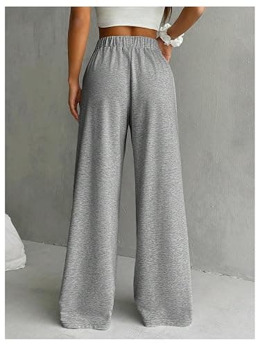 SOLY HUX Girl's Wide Leg Sweatpants Elastic High Waisted Loose Baggy Pants with Pockets thumbnail 3