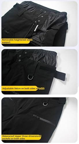 Wankang Men Women Baggy Snowboard Pants Bibs Snow Pants Bibs Waterproof Insulated Ski Pants Overalls Warm Winter Unisex thumbnail 6
