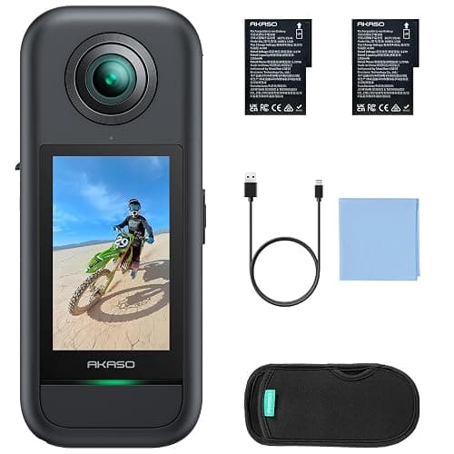 AKASO 360 Weatherproof 360° Action Camera - 5.7K 360 Video with 1/2" 48MP Sensors, 72MP 360 Photo, 360-SuperSmooth, 2.29" Touchscreen, Invisible Selfie Stick Effect, 360° Horizon Lock, AI Tracking thumbnail 9