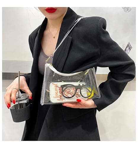 Lackycc Clear Bag for Stadium Events Women's Purse Handbags Small Purse shoulder bag Crossbody Bag thumbnail 2