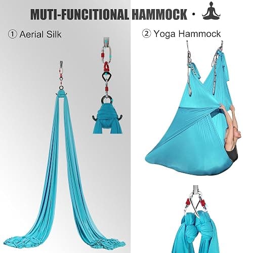 ZYOSJK Aerial Silks 11 Yards Aerial Silks For Home Aerial Yoga Swing Aerial Yoga Hammock Swing Aerial Silk For Gymnastics thumbnail 4