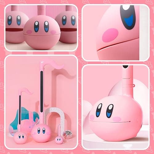 Otamatone Deluxe Japanese Musical Instrument Portable Music Synthesizer from Japan by Maywa Denki Studio Award Winning, Educational Fun Gift for Children, Teens & Adults - Kirby (English Manual) thumbnail 7