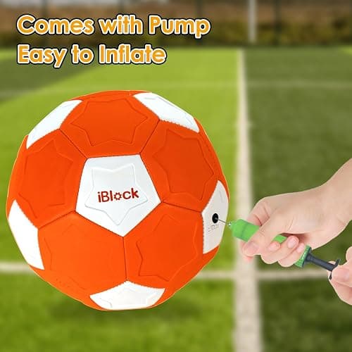 Smartwo Curve Soccer Ball for Kids Size 4, Swerve Soft Soccer Ball for Boys and Girls, Indoor and Outdoor Activities Games, Safe Kick Play in Inside House, Backyard and Lawn, Comes with Pump thumbnail 3
