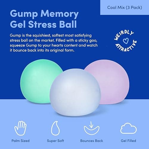 Speks Gump Stress Balls | Ultra Soft Squishy Fidget Toy for Adults & Teens | Stress Relief & Desk Toy | Cool thumbnail 2