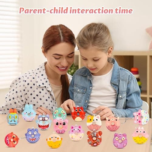 GOLDGE 32 Pcs Squishy Donut Keychains (Not Attached) - Colorful Party Favors, Goodie Bag, Pinata Stuffers, Classroom, Carnival Prizes, Treasure Box Toys for Kids (32 Pcs Squishy Donut Keychains) thumbnail 5