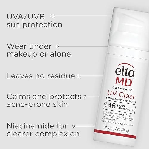 EltaMD UV Clear Face Sunscreen SPF 46, Oil-Free Sunscreen with Zinc Oxide, Dermatologist Recommended thumbnail 3