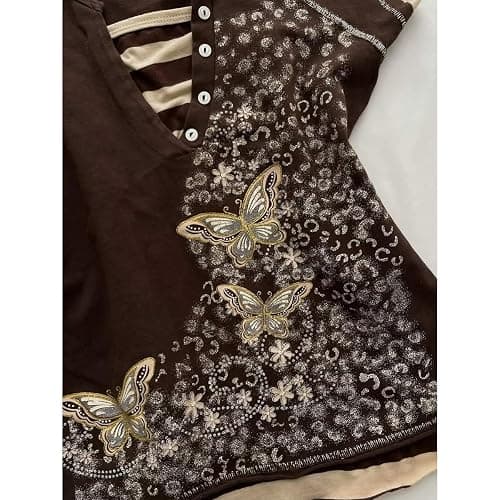 Y2k Fairy Grunge 2000s Short Sleeve Top Whimsy Twee Harajuku Emo Scene Clothes Vintage Mcbling Alt Fairycore Shirt thumbnail 2