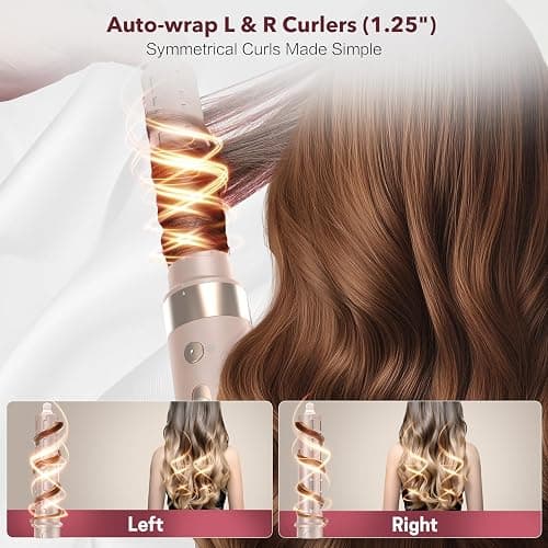 Mythsight StyleVibe 6-in-1 Air Styler with Hair Dryer & Auto-Wrap Curl L/R | Blow Dryer Brush, Thermal Brush and Straightener Brush For Fast Drying, Curls, Volumizing, Smooth Blowouts and Frizz Control thumbnail 6