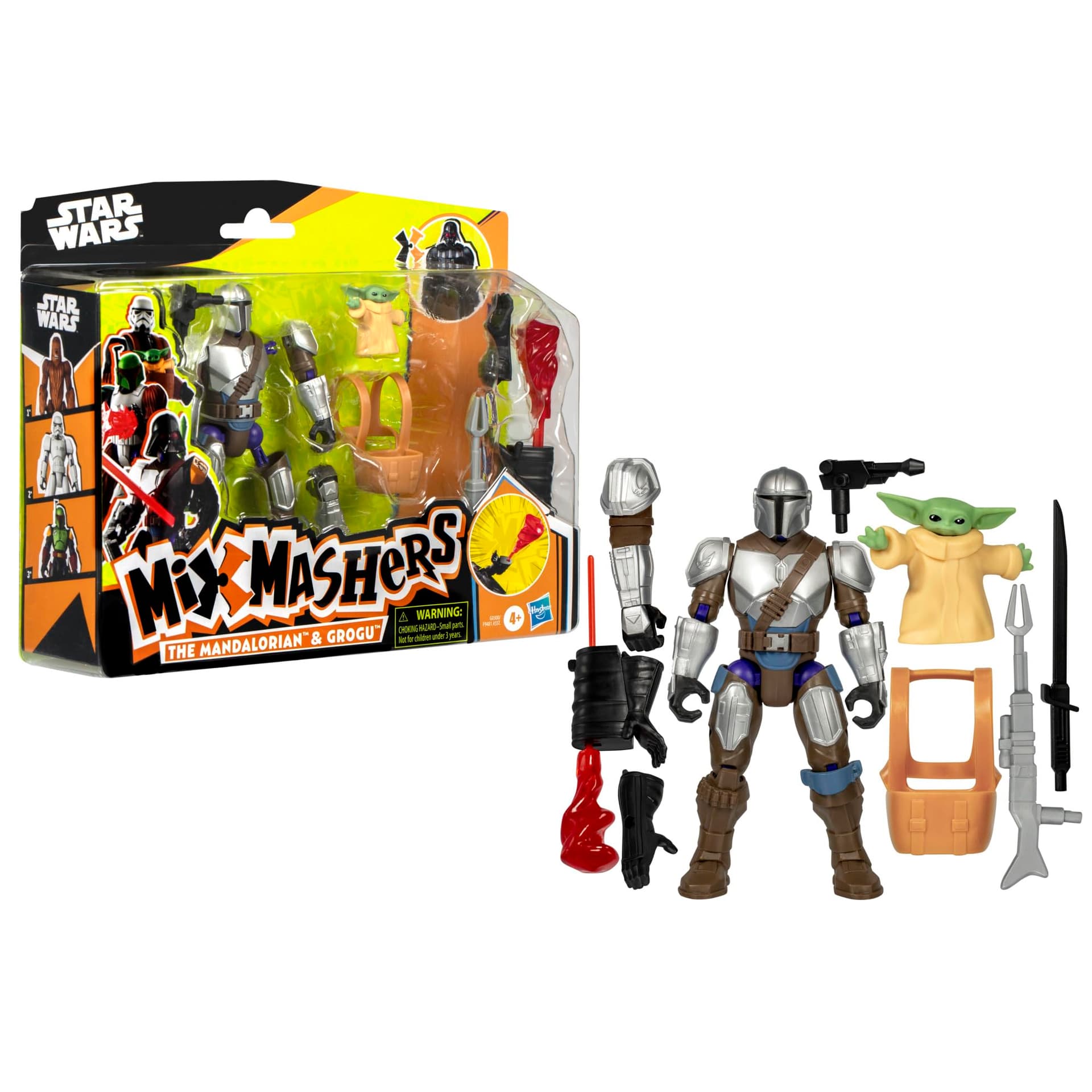 Star Wars Mixmashers Mando and Grogu DLX Figure thumbnail 3