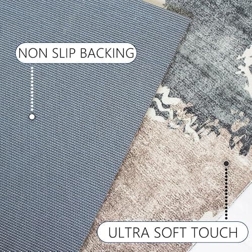 Cestavie Modern Abstract Area Rug Runner Rug 5x11 Feet Custom Size,Non-Shedding Washable Carpet for Bedroom Living Room Dining Room Hallway thumbnail 4