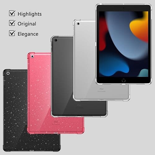 Blosomeet Clear Case for iPad 9th Generation 2021 & iPad 8th Generation 2020 & iPad 7th Generation 2019 10.2 inch with Slim Shockproof Design, Lightweight Soft TPU Transparent Cover. thumbnail 6