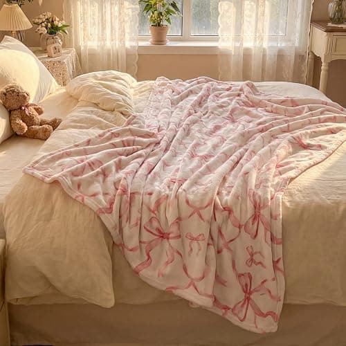 Pink bow blanket  thumbnail 5