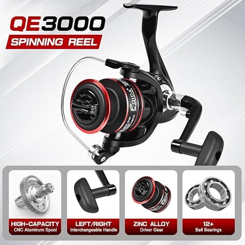 Kalynsung 6.89ft Fishing Rod and Reel Combo, 2PCS Telescopic Carbon Fiber Fishing Rod, Spinning Reels *2, Fishing Line *2, Fishing Hooks Bait Set, Portable Fishing Pole Set with Carrier Bag thumbnail 3