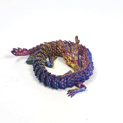 TUTHKOTH 12PCS 3D Printed Dragon Figurine Collection, 11.8 inch Dragon Statues, Random Colors thumbnail 8