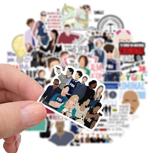 Criminal Minds Stickers 50 Pcs Waterproof, Detachable and Beautiful, Suitable for Sticking on Water Bottles, Phones, Laptops, Guitars, Cars, Motorcycles, Cups, Pianos,Skateboard and Suitcases. thumbnail 5