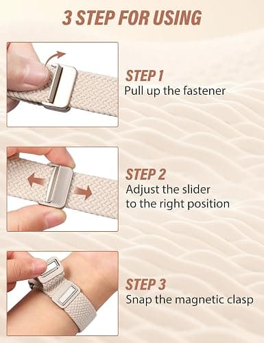 Braided Magnetic Band Compatible with Apple Watch Bands 38/40/41/42/44/45/46/49mm Women Men, Celtic Knot Stretchy Elastic Nylon Fabric Woven Strap for iWatch Series 11 10 9 8 7 6 5 4 SE/Ultra 3 2 1 thumbnail 8