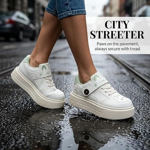 Cute Cartoon Platform White Shoes Women Non Slip Kawaii Commuter Sneakers thumbnail 4