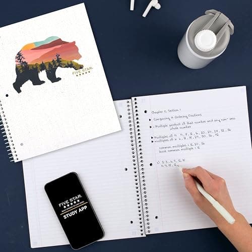 Five Star and National Wildlife Federation Spiral Notebook + Study App, 1 Subject, College Ruled Paper, 11" x 8-1/2", 80 Sheets, Forest Bear, 1 Count (820088FM) thumbnail 7