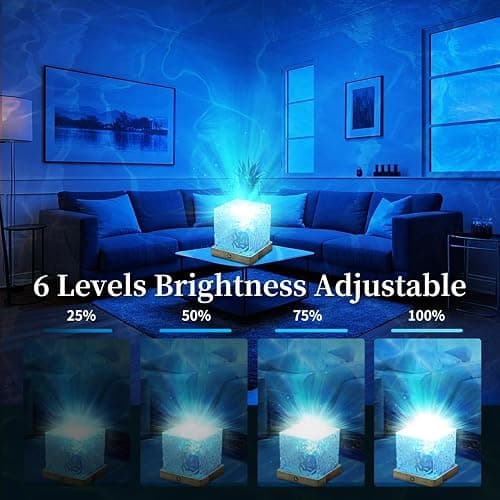 LETOUR Ocean Lamp Luminorthe Cube Lamp Northern Lights Projector 16 Colors & 30 Modes Wave Night Light for Kids, Ceiling Projector for Bedroom/Party/Game Rooms thumbnail 2
