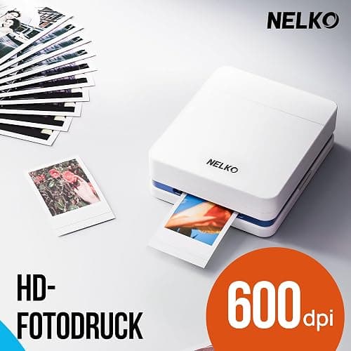 Nelko Fotodrucker für Smartphone, PP01 Mini Fotodrucker, 20 Blatt, Weiß | Tintenstrahl‑Aufkleberdrucker für iOS & Android, mit Bearbeitungs‑App & selbstklebendem Fotopapier, Ideal für DIY und Schule thumbnail 5