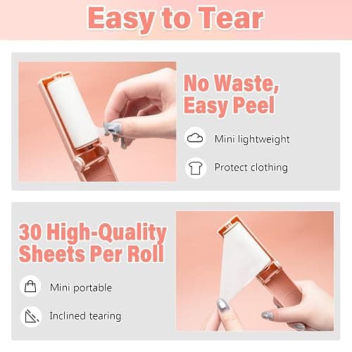 16 Pack Travel Lint Roller with 360 Sheets, Mini Portable Lint Remover | with 4 Handles & 12 Refills,Reusable Pet Hair Remover for Clothes with Cover, Easy to Clean for Luggage Use thumbnail 3