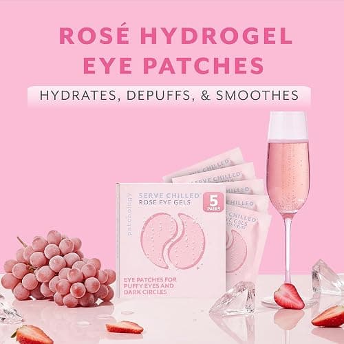 Patchology Serve Chilled Rosé Hydrating Under Eye Patches – Hyaluronic Acid & Antioxidant-Infused Eye Masks to Reduce Dark Circles, Puffiness & Fine Lines - Ideal Skincare Essentials (5 Pairs) thumbnail 2