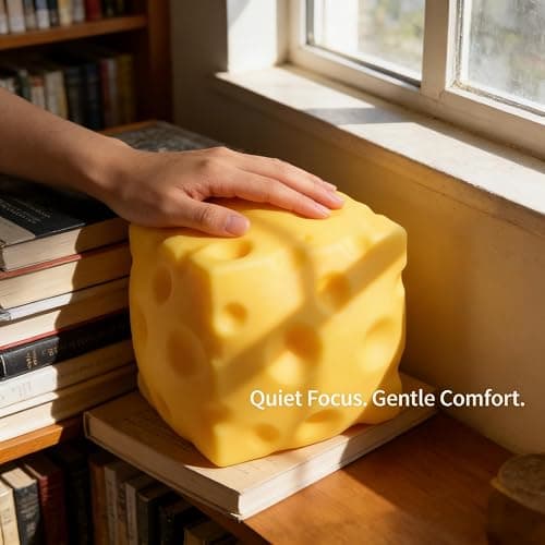Big Cheese Squishy, Yellow Jumbo Cheese Squishy, Stress Balls for Adults, Soft Novelty Rebounding Fidget Toy for Party. (1.2in(3cm),Yellow) thumbnail 2
