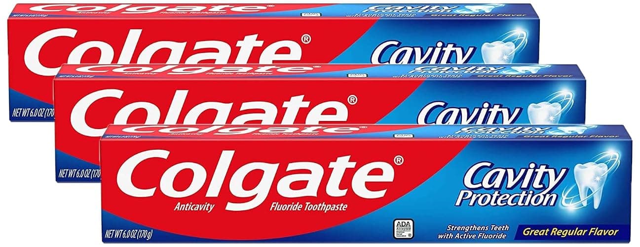 Colgate Cavity Protection Fluoride Toothpaste | White | 6 oz | Pack of 3 - Image 1