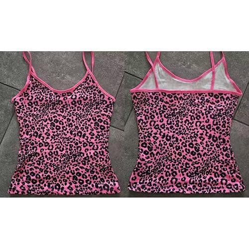 2000s Clothing for Women Emo Cheetah Print Top y2k Grunge Tank Tops Vintage Sleeveless Baby Tees Acubi Alt Clothes thumbnail 6