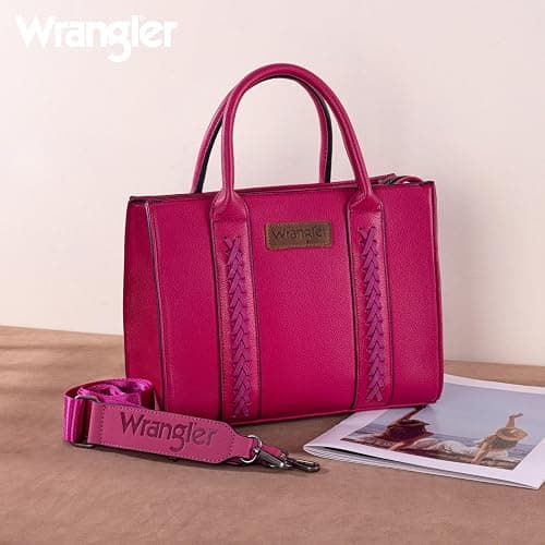 Wrangler Medium Tote Bag for Women Designer Satchel Handbags Top-handle Purses with Strap thumbnail 3