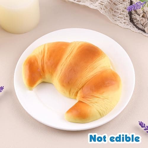 Anboor Slow Rising Squishies Toys for Kids Bread Squishys Foam Food Croissant Jumbo Big Stress Squishes Cute Giant Squeeze Toy thumbnail 2