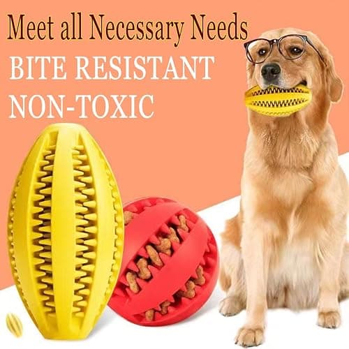 Novique 3 Pack Heavy Duty Dog Rope Toys for Breed Aggressive Chewers, Treat Balls and Dog Squeaky Toy for Puppies & Small Dogs thumbnail 4