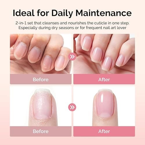 MelodySusie Cuticle Remover Kit,60g Cuticle Remover Cream 15ML Cuticle Oil | Cuticle Nipper Trimmer Pusher,Nail File and Brush for Cuticle Softener & Moisturize Manicure Kit for Nail Care thumbnail 3