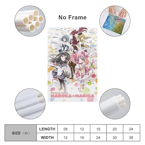 showse Puella Magi Madoka Magica Poster Canvas Wall Art Room Aesthetics HD Modern Decorative Painting For Teens Bedroom Liveroom Dorm Deco 12x18inch(30x45cm) thumbnail 2
