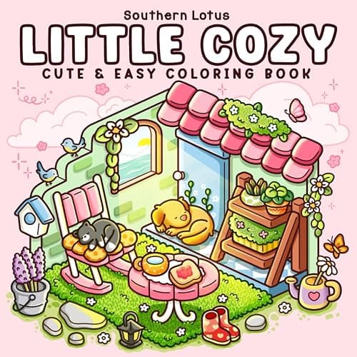 Little Cozy: Coloring Book for Adults and Teens Featuring Hygge Corners and Pocket Spaces, Easy and Cute Designs for Relaxation and Chill (Cute & Easy Coloring) - Image 1