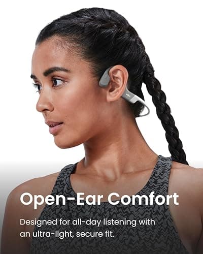 SHOKZ OpenRun, Bone Conduction Headphones,Open-Ear Bluetooth Wireless Sport Headphones for Running & Workout,Sweat Resistant, Long 8H Playtime,Mic,Hair Band-Standard-Grey thumbnail 3