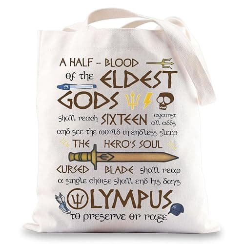 G2TUP Heroes of Olympus Shoulder Bag Book Lover Inspired Gift Riptide Sword Tote Bag Movie Merch - Image 1