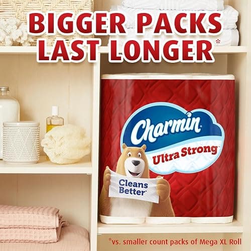 Charmin Ultra Strong Toilet Paper, 18 Mega XL Rolls = 108 Regular Rolls thumbnail 10