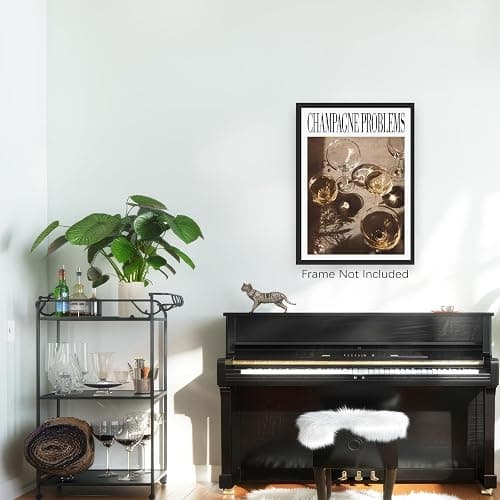 UNXIS Vintage Taylor Poster Champagne Problems Prints Room Aesthetic Music Album Posters Champagne Glasses Canvas Wall Art 12x16inch Unframed Taylor Girly Gift thumbnail 6