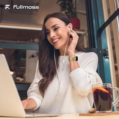 Fullmosa Metal Band for Apple Watch 42(S11/10)/41/40/38mm, Gold | Fits iWatch SE 3/2/1 Series11 10 9 8 7 6 5 4 3 2 1,Stainless Steel Replacement Strap,Women Men thumbnail 6