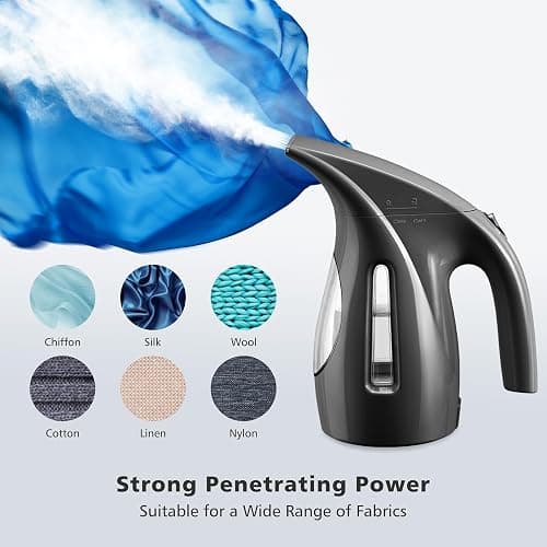 HiLIFE Steamer for Clothes, Portable Handheld Design, 240ml Big Capacity, 700W, Strong Penetrating Steam, Removes Wrinkle, for Home, Office(ONLY FOR 120V)-Black thumbnail 5